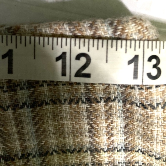VNTG Petite Sophisticates  pleated plaid wool blend mini skirt  SZ  0 - Picture 5 of 8
